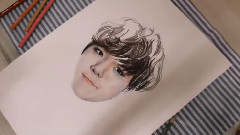 白贤速写手绘过程