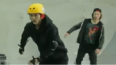 电影<我是证人>鹿晗拍摄前期轮滑训练