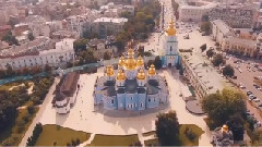 乌克兰基辅风光 空中摄影