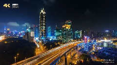 中国上海城市风景 时光流逝