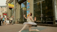 Incendiary action ballerina on Arbat