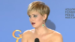 金球颁奖后台 詹妮弗劳伦斯采访