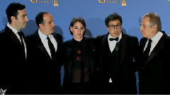 金球奖颁奖后台 大卫拉塞尔采访