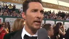 金球奖红毯 马修.麦康纳专访