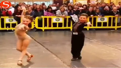 The United States' cute girl jump ballroom dancing to conquer