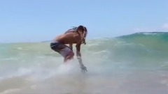 Skimboarding HUGE WAVES