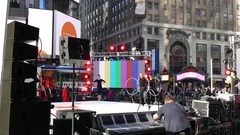 纽约时代广场艺术体操表演