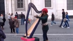 街头竖琴演奏 卡农