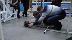 Фокус с советской гирей 32 кг. СИСТЕМА aiki-lab.ru