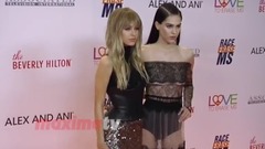 Delilah Belle and Amelia Gray Hamlin 2017 Race to Erase MS Gala Orange Carpet