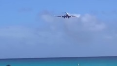 Airpoirt St Maarten jet blast BIKINI GIRLS Amazing Plane landing and Takeoff