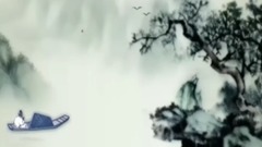 溪行桃花源李子臣国画