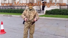 Secret revealed London street performer, floating and levitating trick