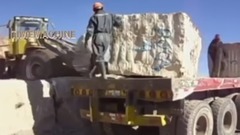 Massive Stone Falls During Landslide - Extreme Truck loads Big Stone