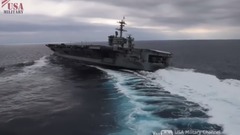 超级核动力航空母舰海上漂移