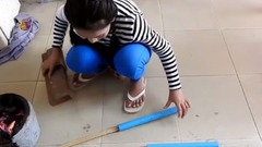 Amazing Girl Uses PVC Pipe Compound BowFishing To Shoot Fish -Khmer Fishing At Siem Reap Cambodia