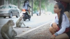 woow !! Amazing Two smart girls playing with crazy funny monkey 2017