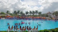 Swimsuit Models Visit Dolphin Discovery