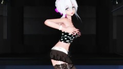 初音未来,动漫专属,音乐短片,舞蹈视频,MMDANCE - MMd【喵喵DI时代V20-V4】Pandora - Kara_弱音黑丝袜套