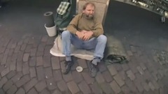 Three of young Germans brought a surprise to the homeless, infecting everyone present