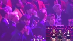 EXO对BLACKPINK表演舞台的反应