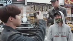 韩国综艺,EXO - 在时代广场观看街头艺人表演(请勿模仿) 17/09/02