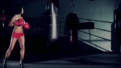 爆乳豪放小姐姐爱搏击 热裤高跟蹂躏拳袋