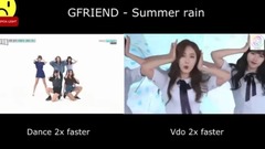 韩国综艺,GFriend - SUMMER RAIN WEEKLY IDOL 2倍速舞蹈与MV2倍速神同步