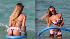 意甲超模腿夹男友激吻旁若无人 巨波翘臀超惹火