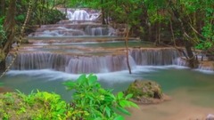 延时摄影丛林瀑布