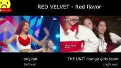 韩国综艺,Red Velvet - The Unit Red flavor 表演与原版对比(Red Velvet)