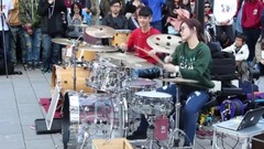 五月天,模仿翻唱 - 罗小白&李科颖 架子鼓演奏<伤心的人别听慢歌>