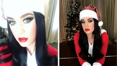 Katy Perry - 水果姐Katy Perry最新圣诞装扮自拍视频!