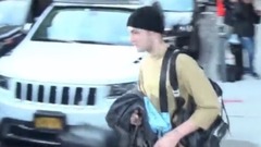 Gigi Hadid Trips & Falls While Leaving Her Apartment With Bella & Anwar In New York 11.13.17