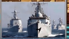 这次中国终于威武霸气了!出动百艘战舰围住美航母,美国只得后退