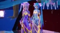 初音未来,巡音流歌 - [MMD]❀桃花旗袍❀(鱼葱好美啊!)