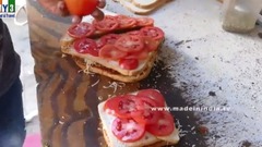 CHEESE MASALA TOAST SANDWICH MAKING  STREET FOODS 2017