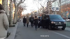 EXO In Barcelona Leaving The Hotel