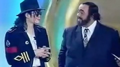 Michael Jackson - 与帕瓦罗蒂同台颁奖